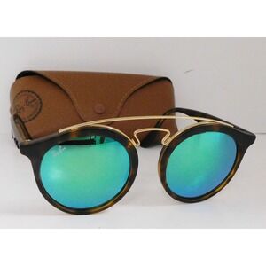 Ray-Ban RB4256 60923R Havana Round Blue Mirror 49-20-150mm Large Sunglasses